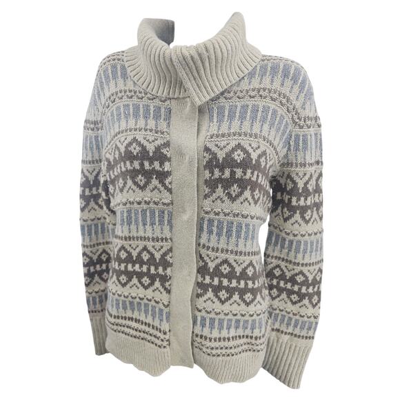 Orvis Sweaters - ORVIS Fair Isle Collared Cardigan Sweater Southwestern Aztec Cabincore M 3929